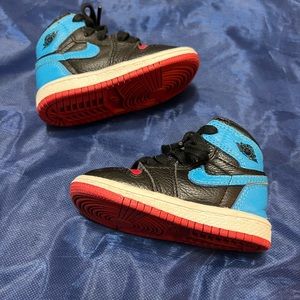 Toddler Size 4C - Air Jordan 1 Retro High OG TD 'UNC to Chicago' Shoes